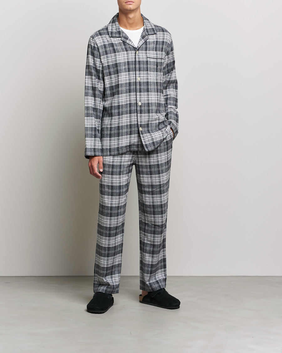 Herre | Pyjamaser & Badekåper | Polo Ralph Lauren | Checked Flannel Pyjama Set Grey Heather
