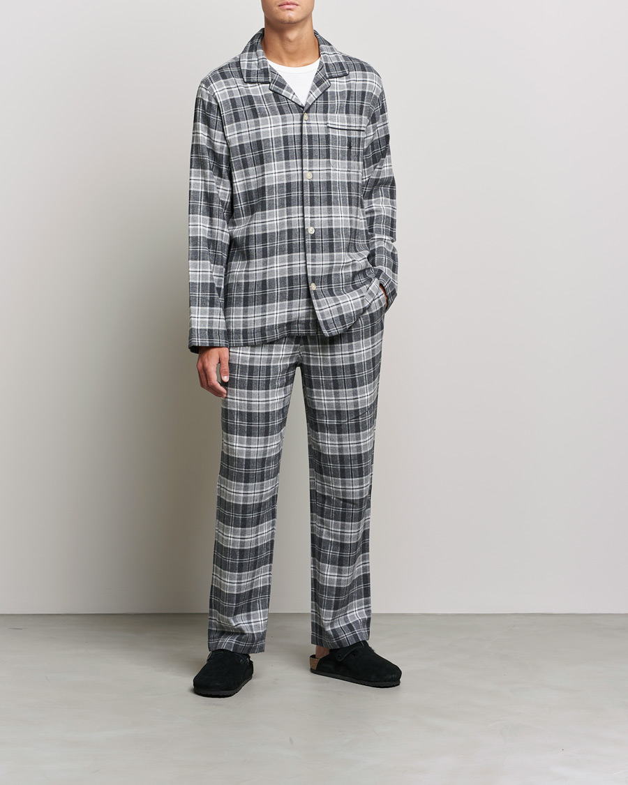 Herre | Pyjamaser og badekåper | Polo Ralph Lauren | Checked Flannel Pyjama Set Grey Heather