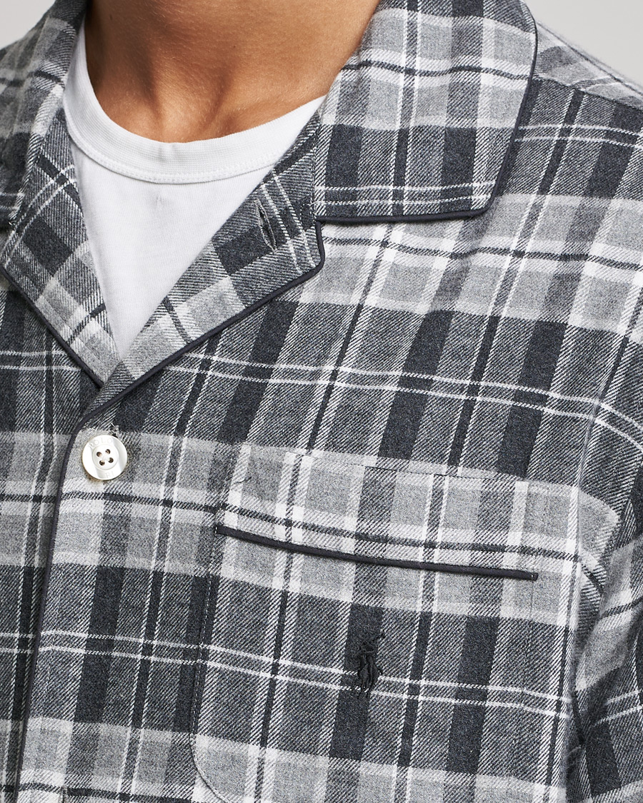 Herre | Pyjamaser og badekåper | Polo Ralph Lauren | Checked Flannel Pyjama Set Grey Heather