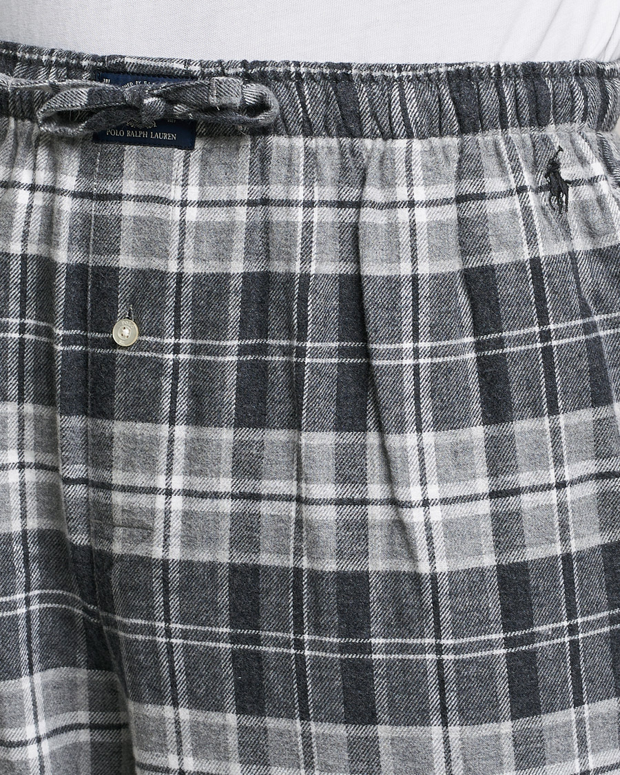 Herre | Pyjamaser og badekåper | Polo Ralph Lauren | Checked Flannel Pyjama Set Grey Heather