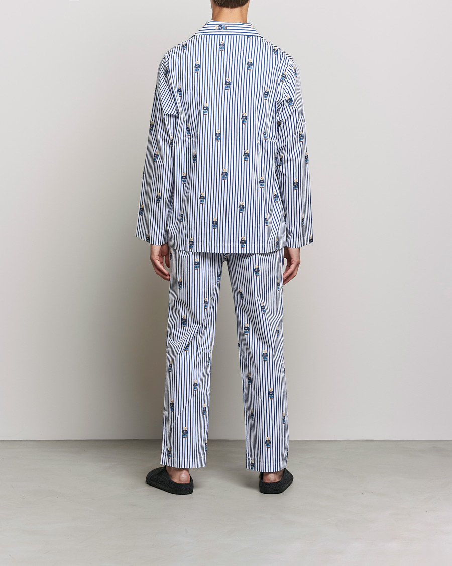 Herre | Pyjamaser og badekåper | Polo Ralph Lauren | Bear Striped Pyjama Set Blue/White