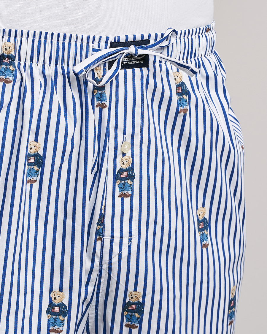 Herre | Pyjamaser og badekåper | Polo Ralph Lauren | Bear Striped Pyjama Set Blue/White