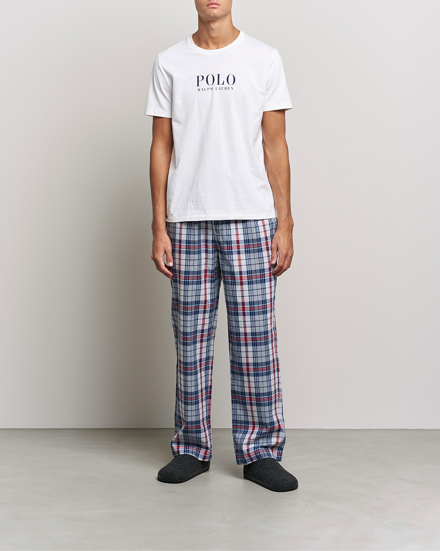 Herre | Pyjamaser og badekåper | Polo Ralph Lauren | Cotton Checked Pyjama Set White/Red