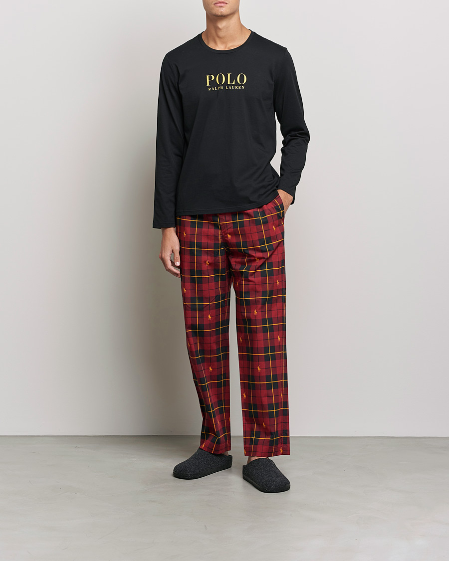 Herre | Pyjamaser og badekåper | Polo Ralph Lauren | Cotton Checked Pyjama Set Black/Red