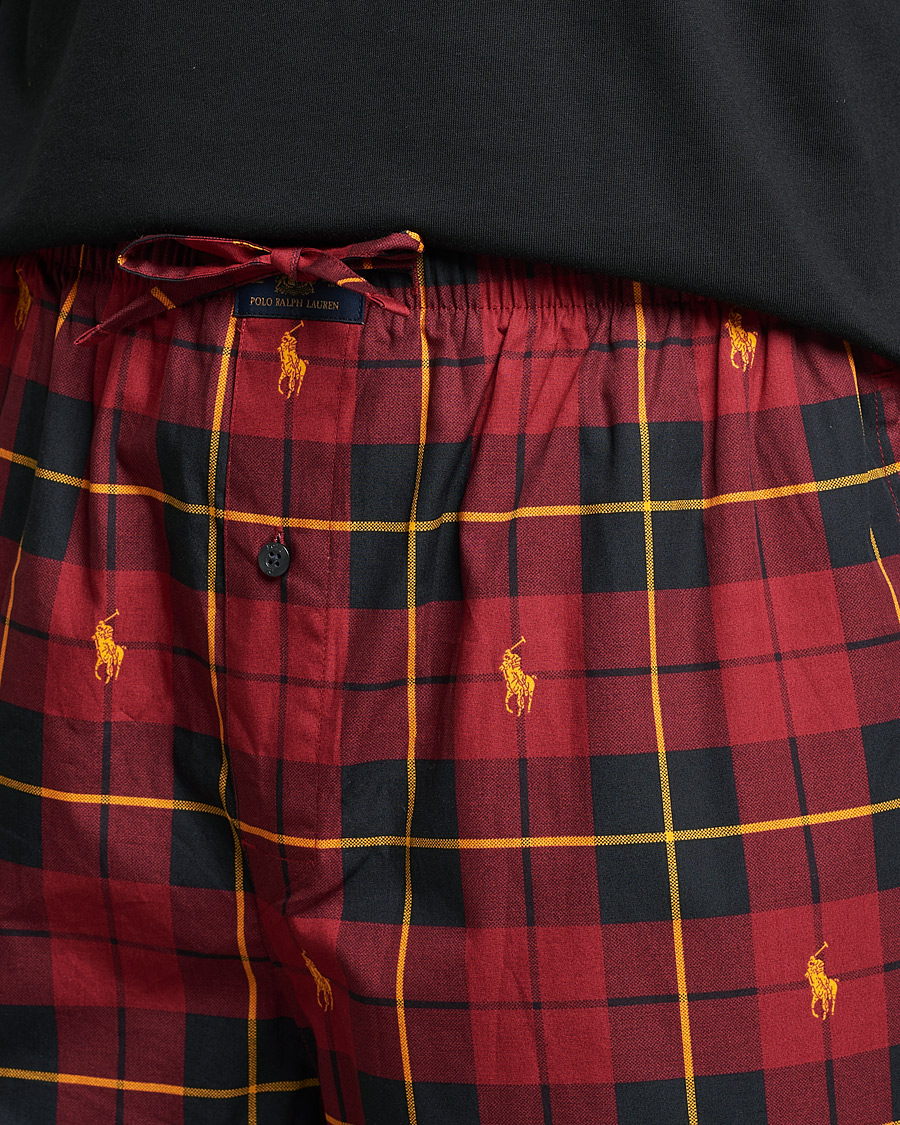 Herre | Pyjamaser og badekåper | Polo Ralph Lauren | Cotton Checked Pyjama Set Black/Red