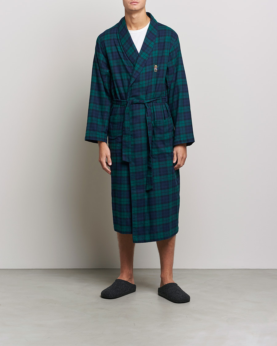 Herre | Pyjamaser & Badekåper | Polo Ralph Lauren | Flannel Checked Robe Blackwatch