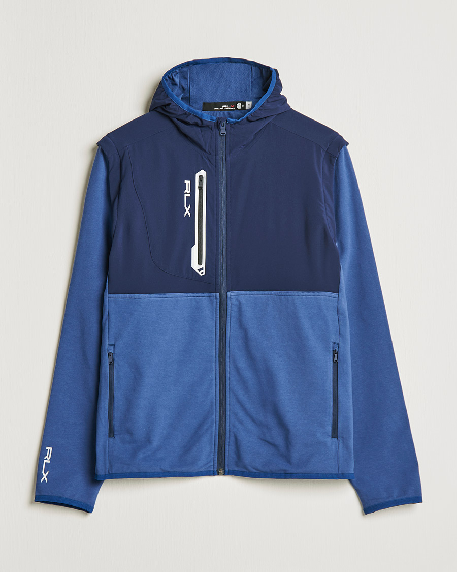 Herre | Gensere | RLX Ralph Lauren | Techy Terry Full-Zip Hoodie Light Navy/French Navy