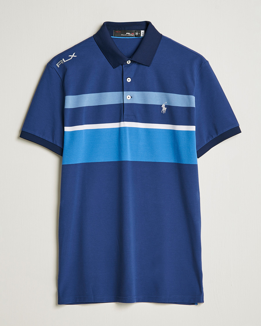 Herre | Pikéer | RLX Ralph Lauren | Performance Striped Polo Navy Multi