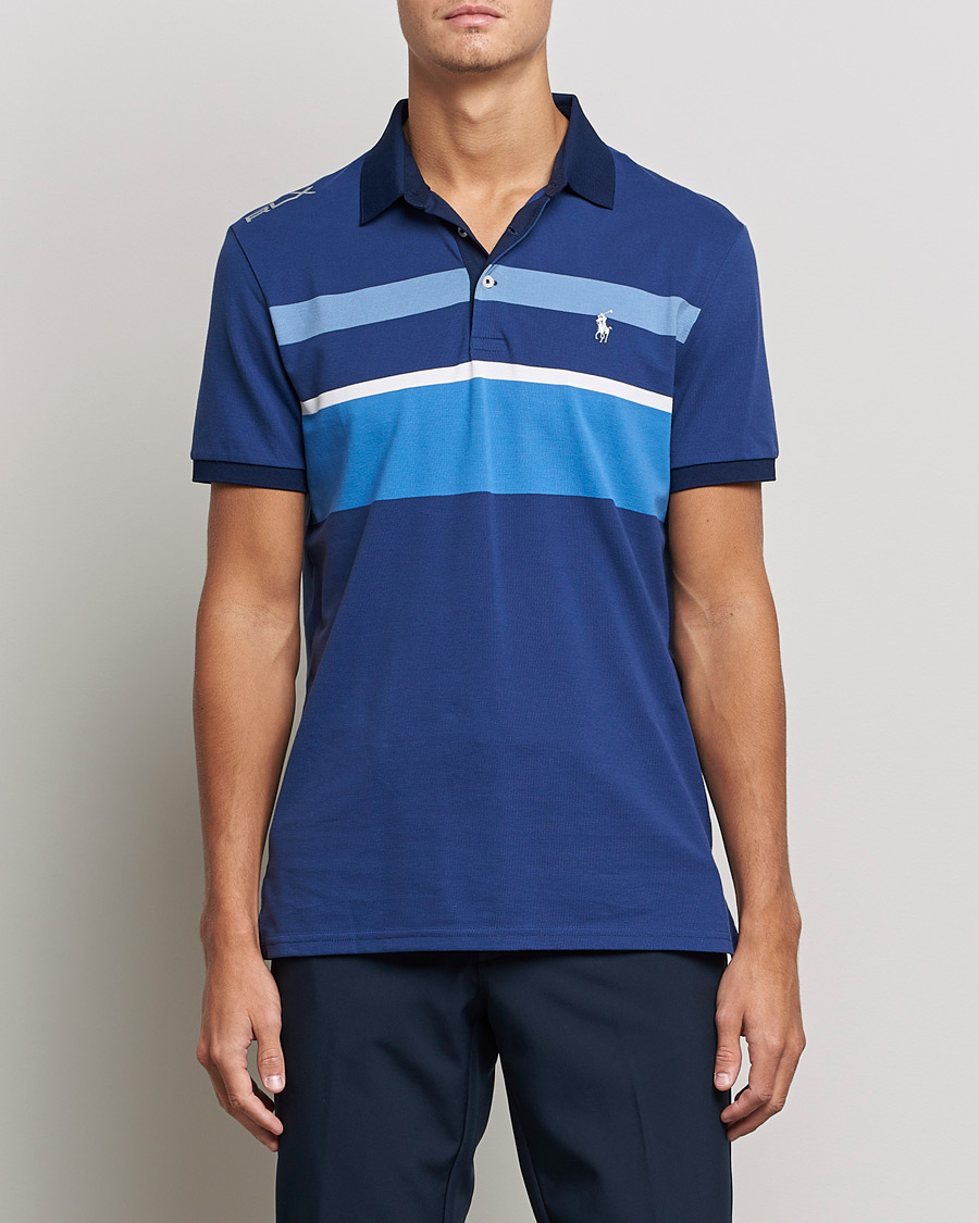 Herre | Pikéer | RLX Ralph Lauren | Performance Striped Polo Navy Multi