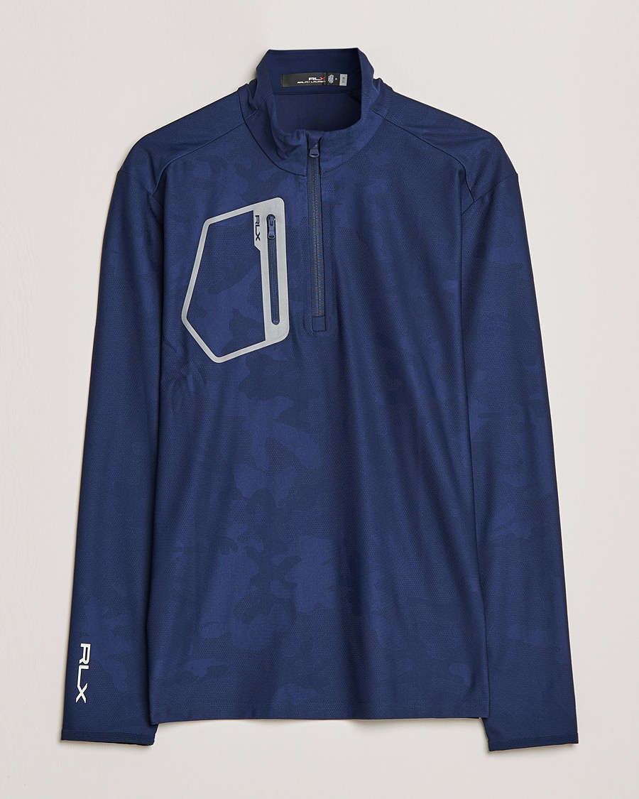 Herre | Gensere | RLX Ralph Lauren | Luxury Performance Jersey Half-Zip French Navy Camo