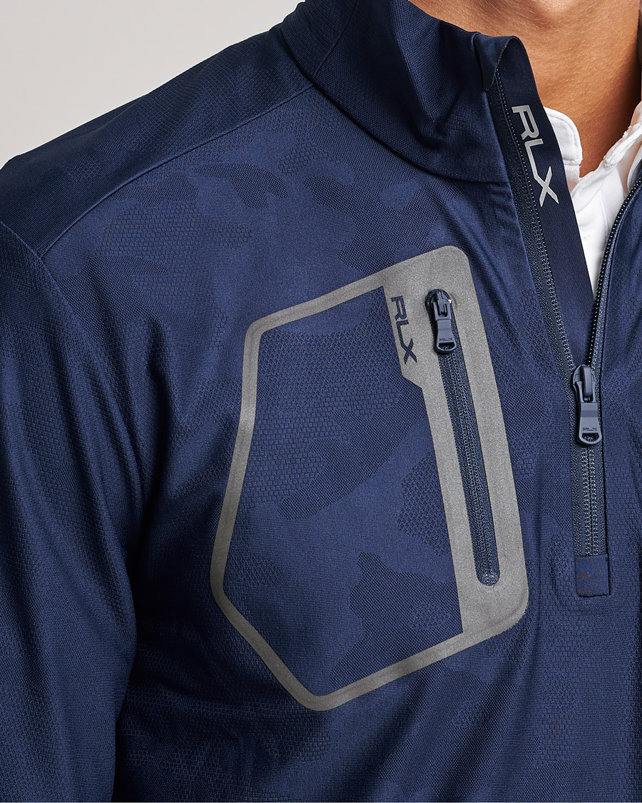 Herre | Gensere | RLX Ralph Lauren | Luxury Performance Jersey Half-Zip French Navy Camo