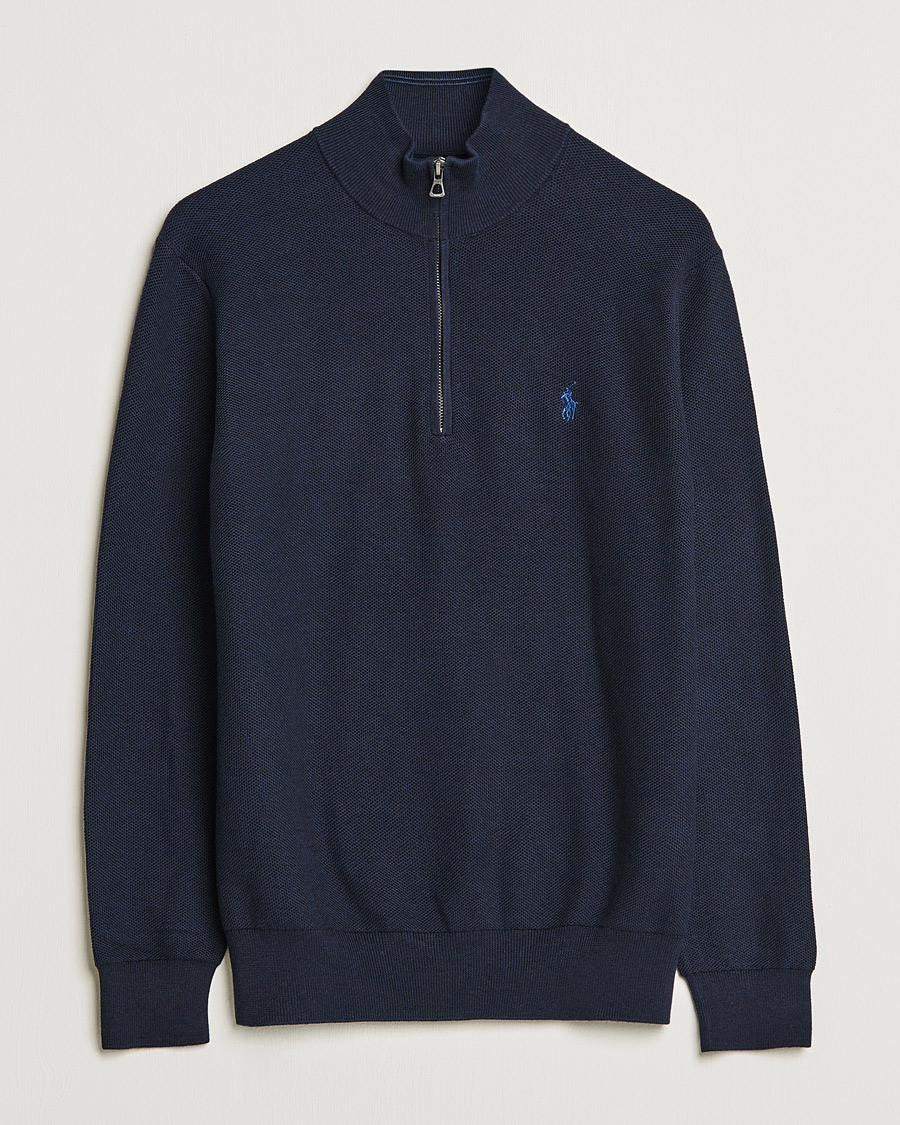 Herre | Gensere | Polo Ralph Lauren | Textured Half-Zip Navy Heather