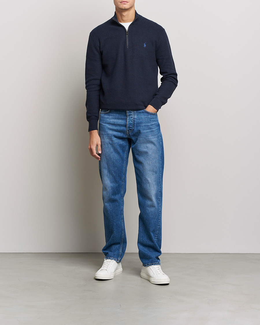 Herre | Gensere | Polo Ralph Lauren | Textured Half-Zip Navy Heather