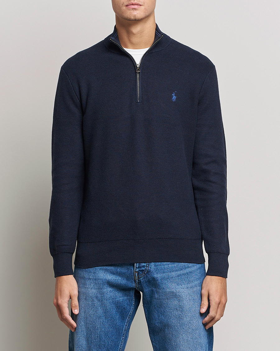 Herre | Gensere | Polo Ralph Lauren | Textured Half-Zip Navy Heather