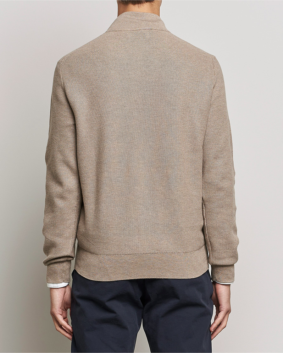 Herre | Gensere | Polo Ralph Lauren | Textured Half-Zip Honey Brown Heather