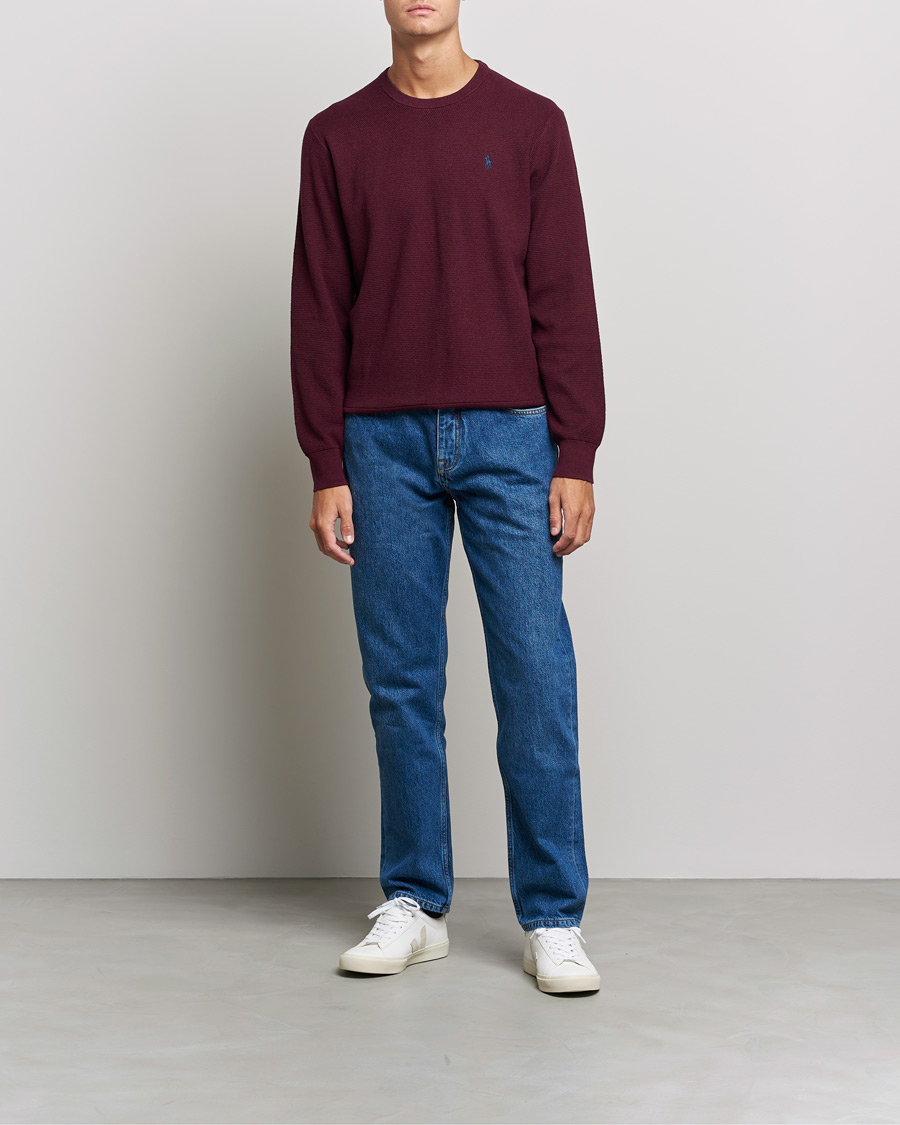 Herre | Gensere | Polo Ralph Lauren | Textured Crew Neck Sweater Aged Wine Heather