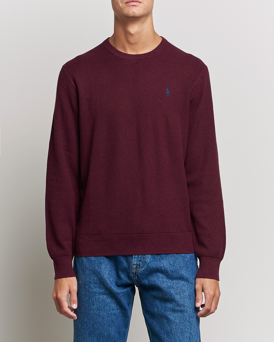Herre | Gensere | Polo Ralph Lauren | Textured Crew Neck Sweater Aged Wine Heather