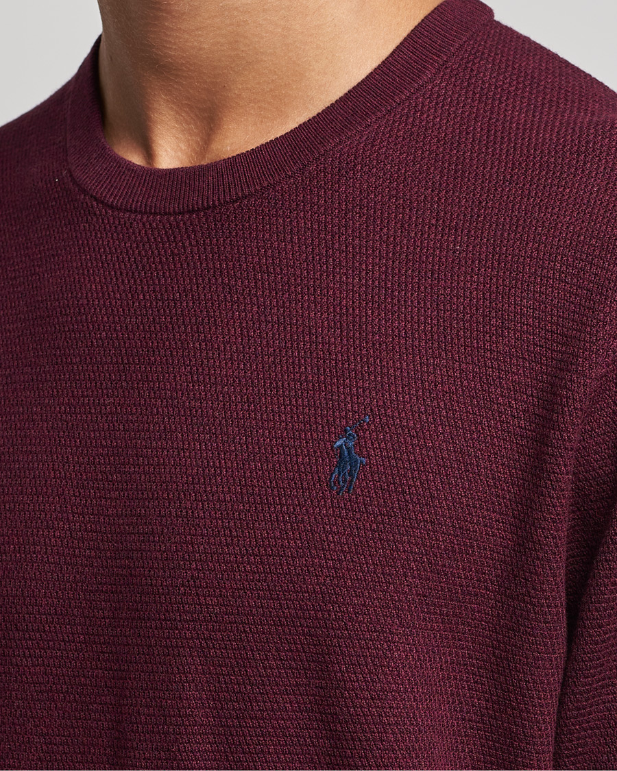Herre | Gensere | Polo Ralph Lauren | Textured Crew Neck Sweater Aged Wine Heather