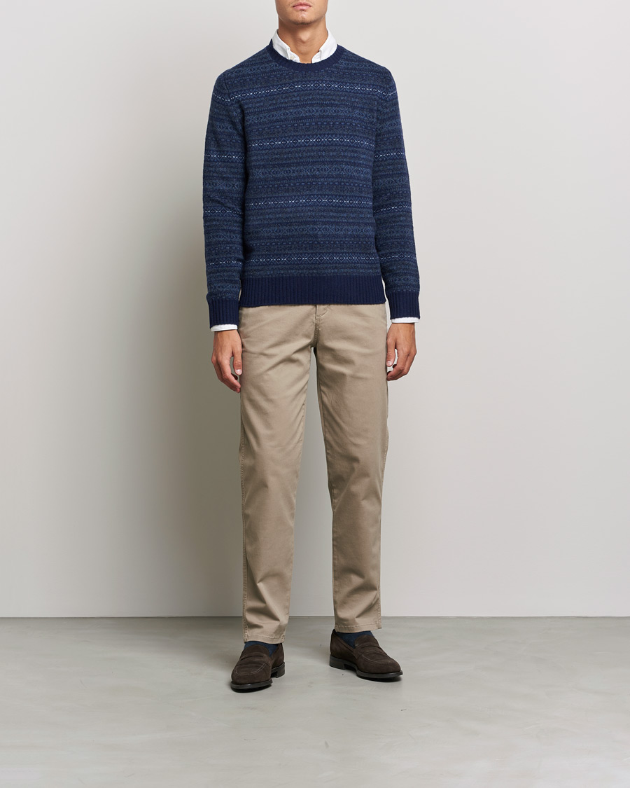 Herre | Gensere | Polo Ralph Lauren | Wool/Cashmere Fairisle Knitted Sweater Navy