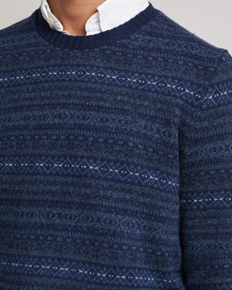 Herre | Gensere | Polo Ralph Lauren | Wool/Cashmere Fairisle Knitted Sweater Navy