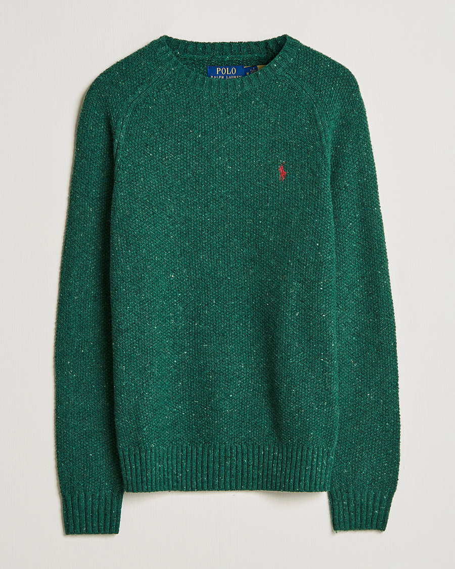 Herre | Gensere | Polo Ralph Lauren | Wool Donegal Knitted Sweater Forest Green