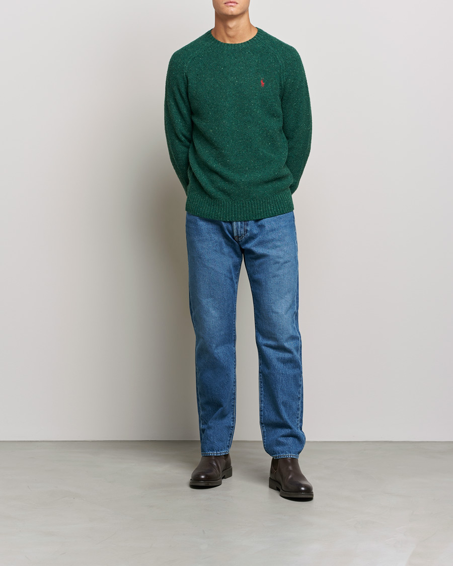 Herre | Gensere | Polo Ralph Lauren | Wool Donegal Knitted Sweater Forest Green
