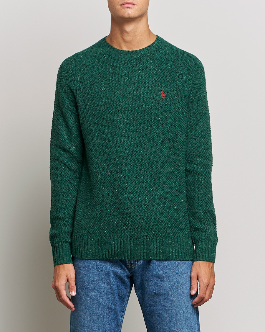 Herre | Gensere | Polo Ralph Lauren | Wool Donegal Knitted Sweater Forest Green