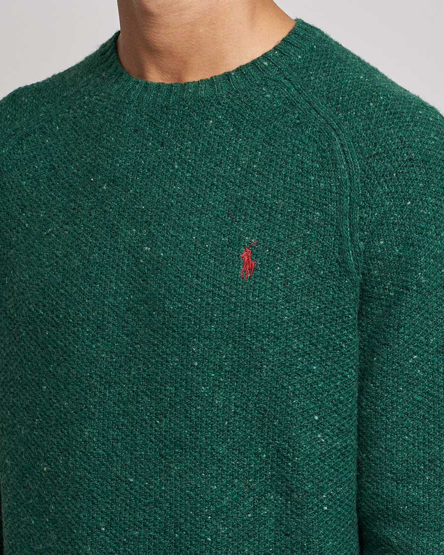 Herre | Gensere | Polo Ralph Lauren | Wool Donegal Knitted Sweater Forest Green