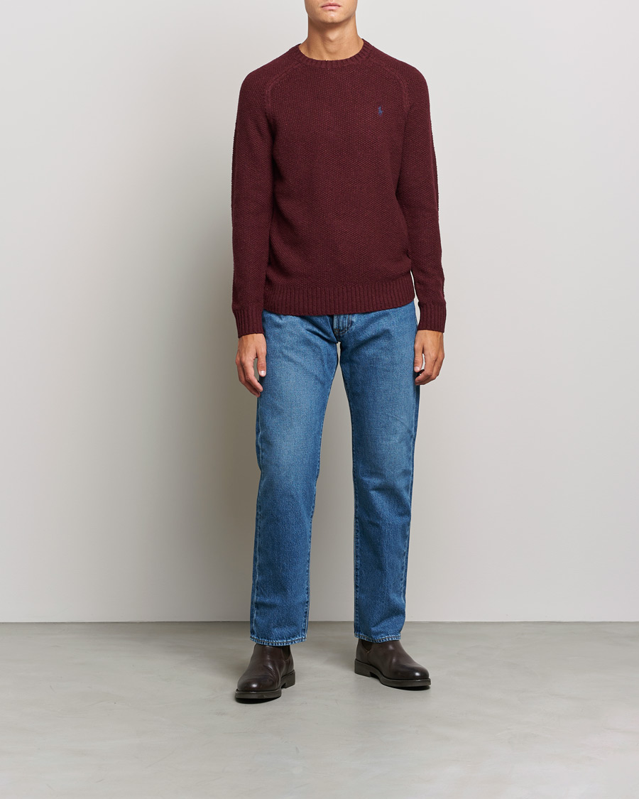 Herre | Gensere | Polo Ralph Lauren | Wool Donegal Knitted Sweater Burgundy