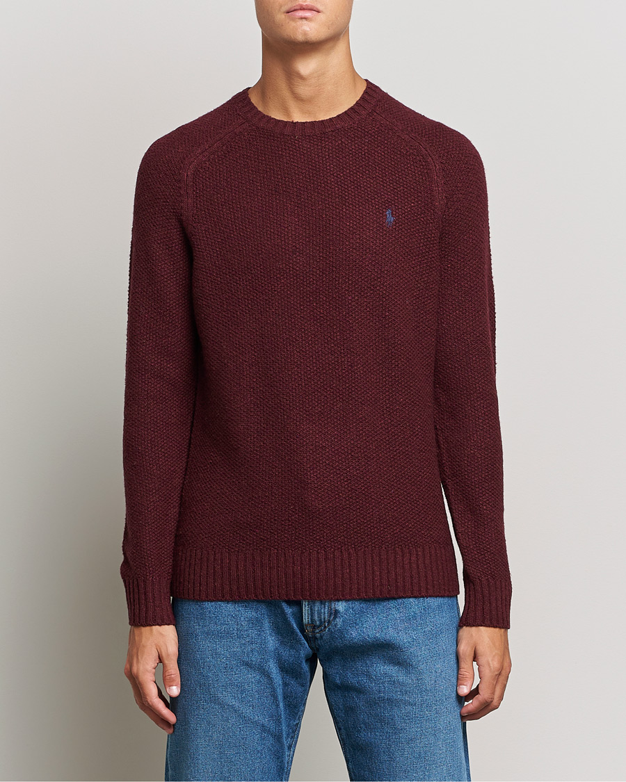 Herre | Gensere | Polo Ralph Lauren | Wool Donegal Knitted Sweater Burgundy