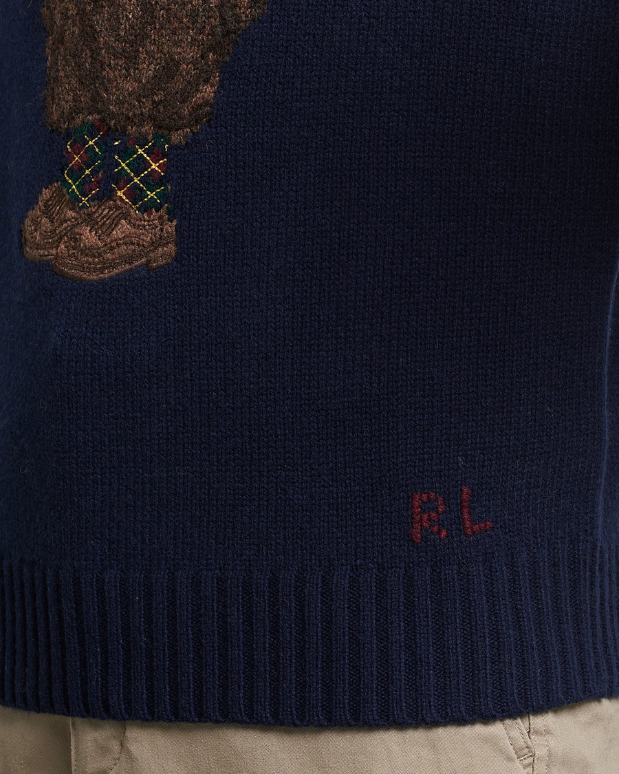 Herre | Gensere | Polo Ralph Lauren | Wool Heritage Bear Knitted Sweater Navy
