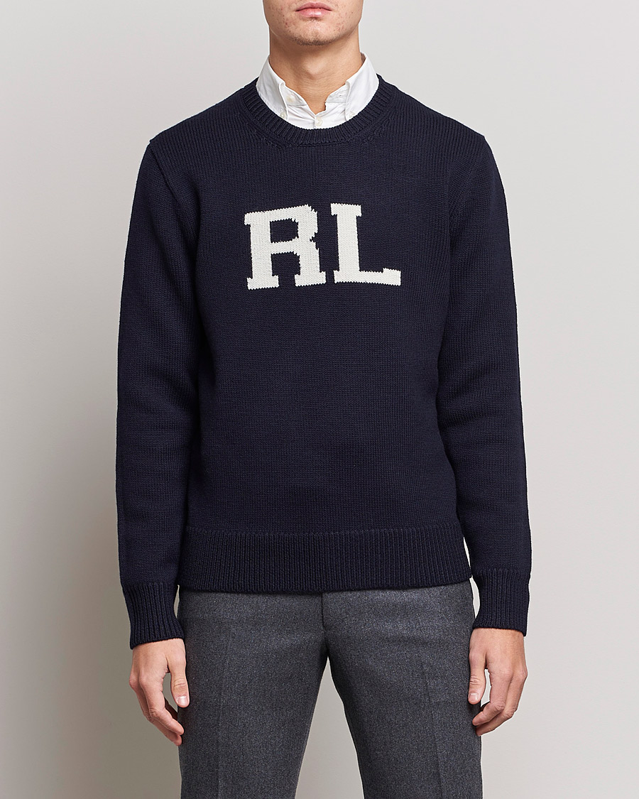 Herre | Gensere | Polo Ralph Lauren | Wool Logo Knitted Sweater Hunter Navy