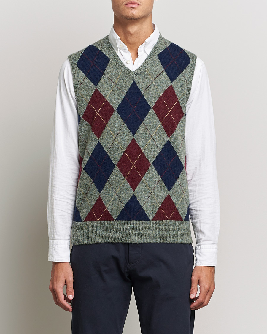 Herre | Gensere | Polo Ralph Lauren | Wool Argyle Vest Green Multi