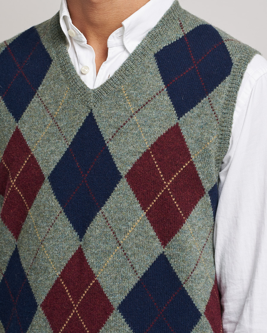 Herre | Gensere | Polo Ralph Lauren | Wool Argyle Vest Green Multi
