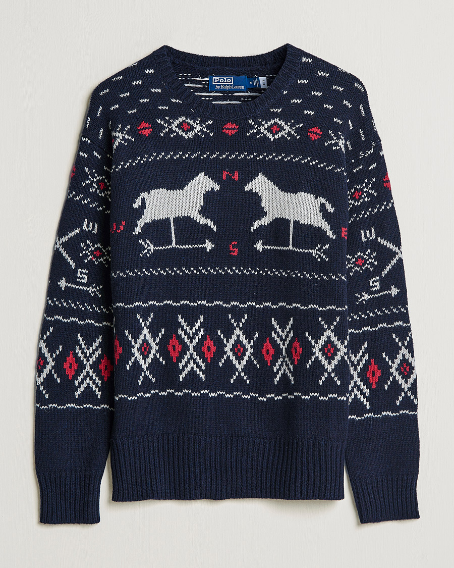 Herre | Gensere | Polo Ralph Lauren | Wool Winter Knitted Sweater Navy Multi