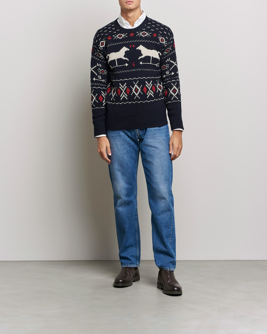 Herre | Gensere | Polo Ralph Lauren | Wool Winter Knitted Sweater Navy Multi