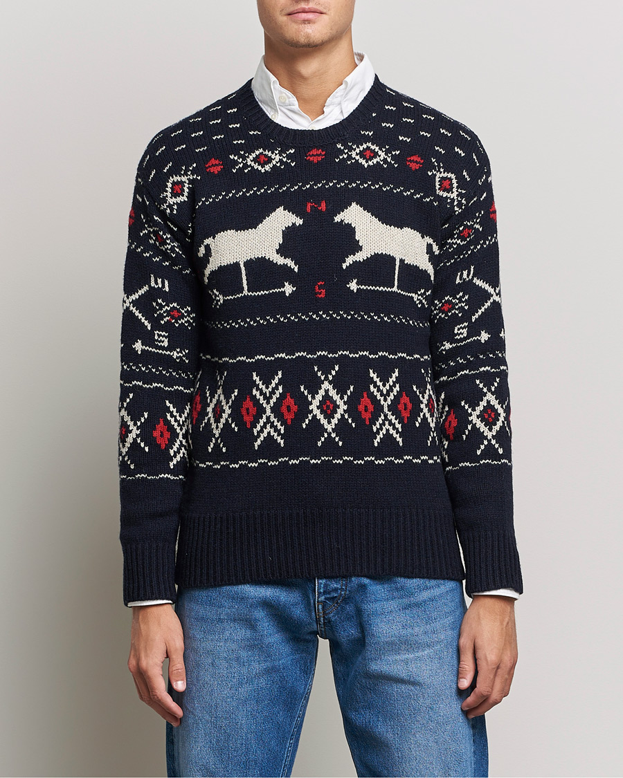 Herre | Gensere | Polo Ralph Lauren | Wool Winter Knitted Sweater Navy Multi