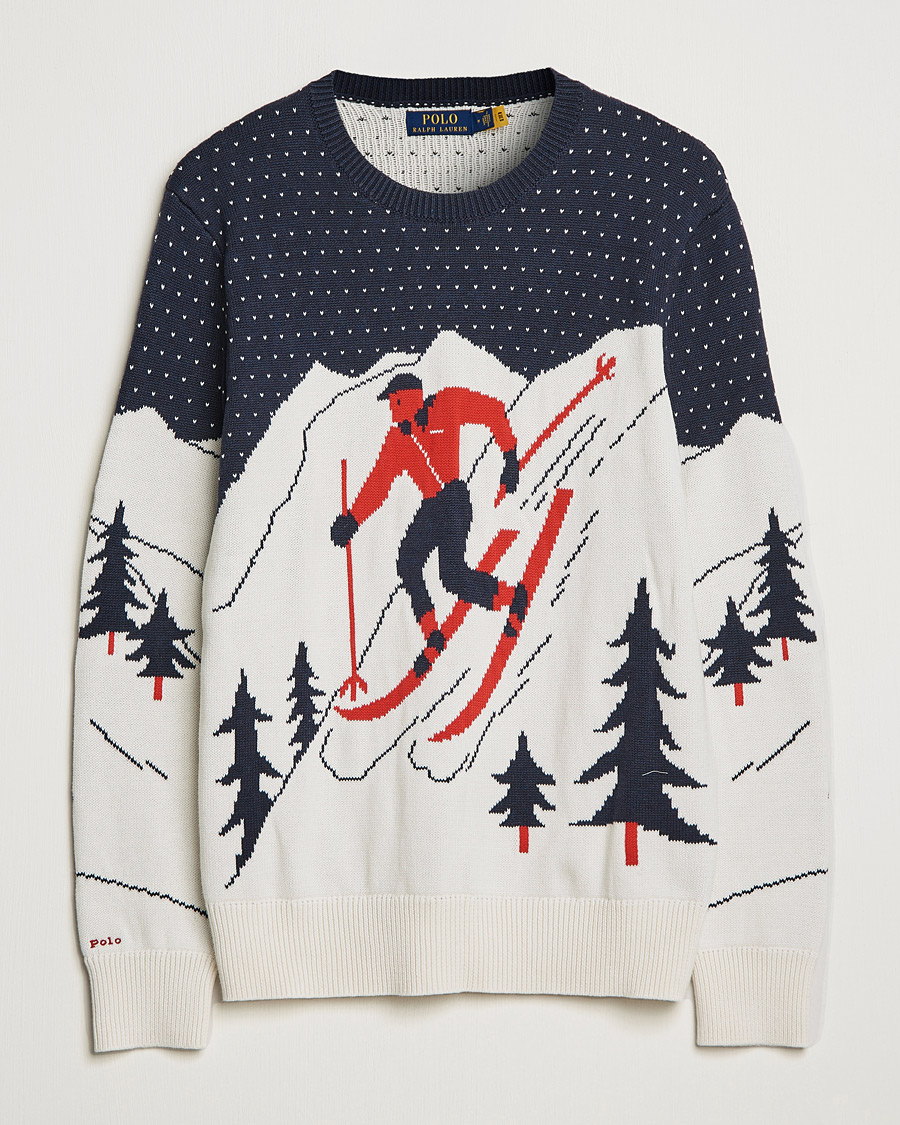 Herre | Gensere | Polo Ralph Lauren | Cotton Ski Knitted Sweater Navy Multi