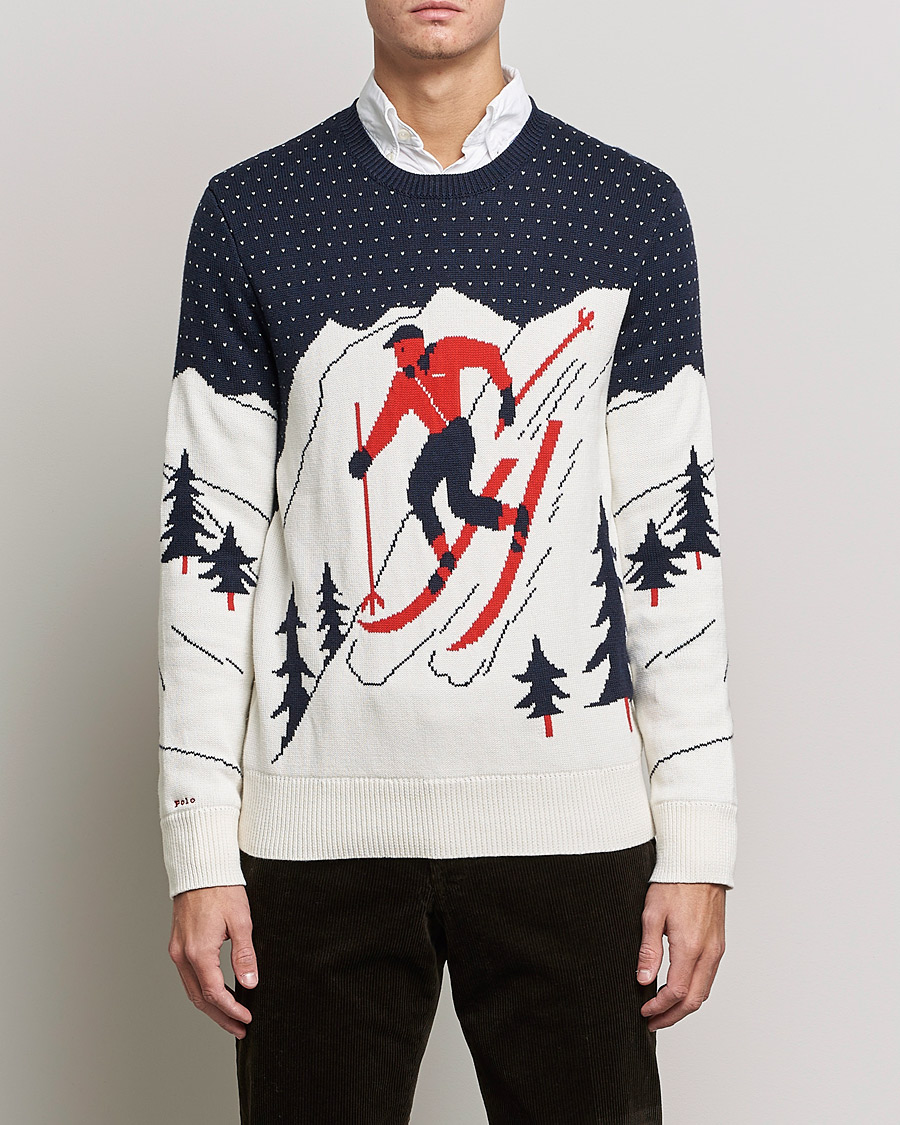 Herre | Gensere | Polo Ralph Lauren | Cotton Ski Knitted Sweater Navy Multi