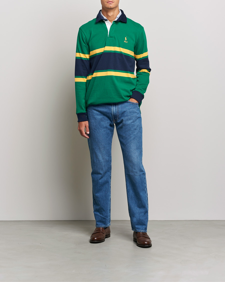 Herre | Rugbygensere | Polo Ralph Lauren | Jersey Striped Rugger Athletic Green