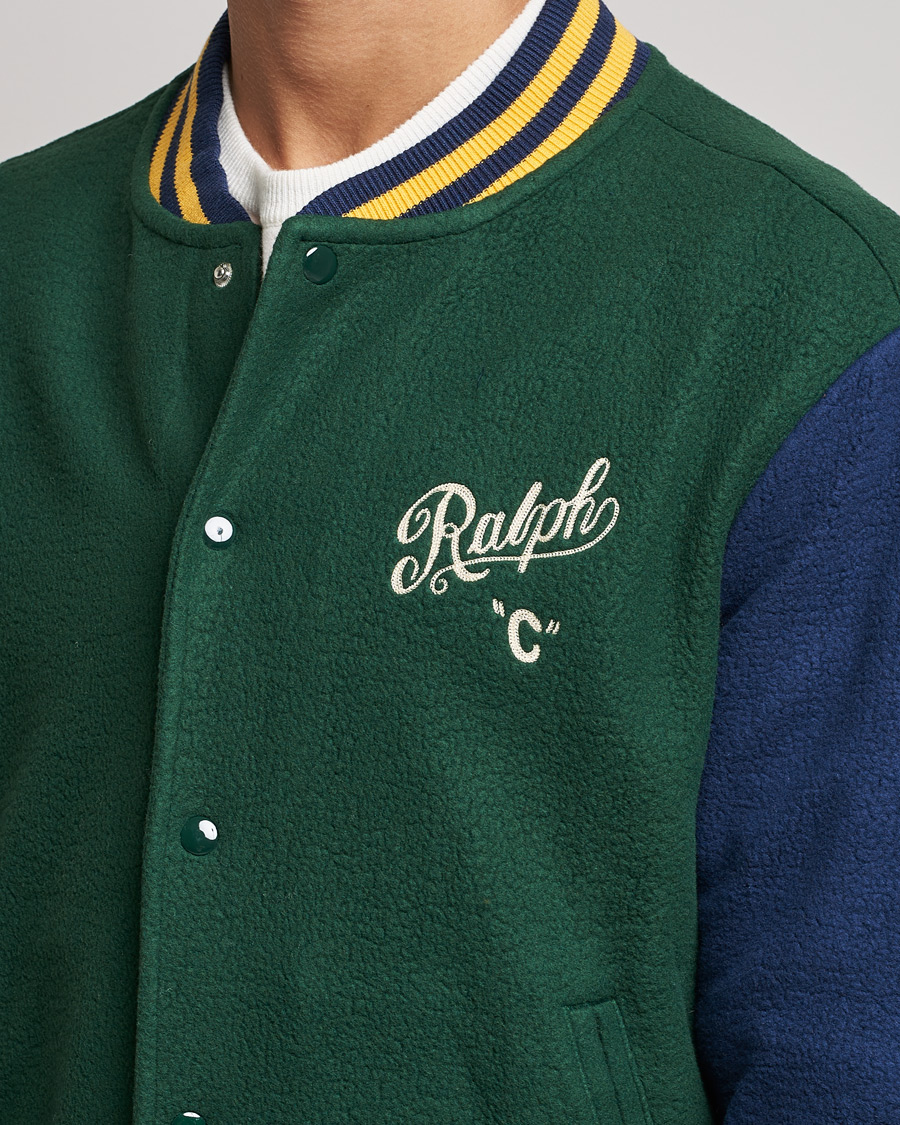 Herre | Jakker | Polo Ralph Lauren | Nylon Baseball Jacket College Green/Cruies Navy