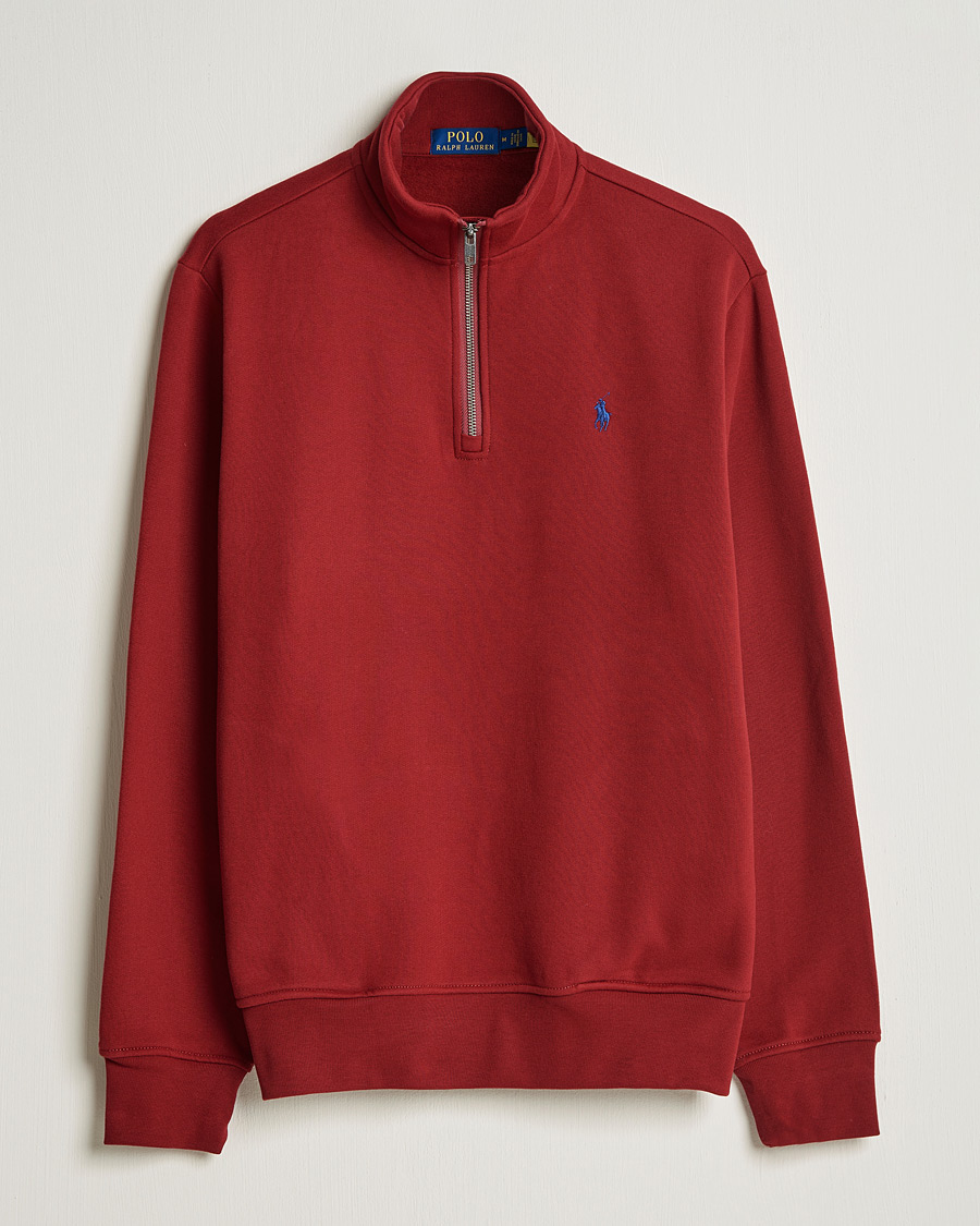 Herre | Gensere | Polo Ralph Lauren | Fleece Jersey Half Zip Holiday Red