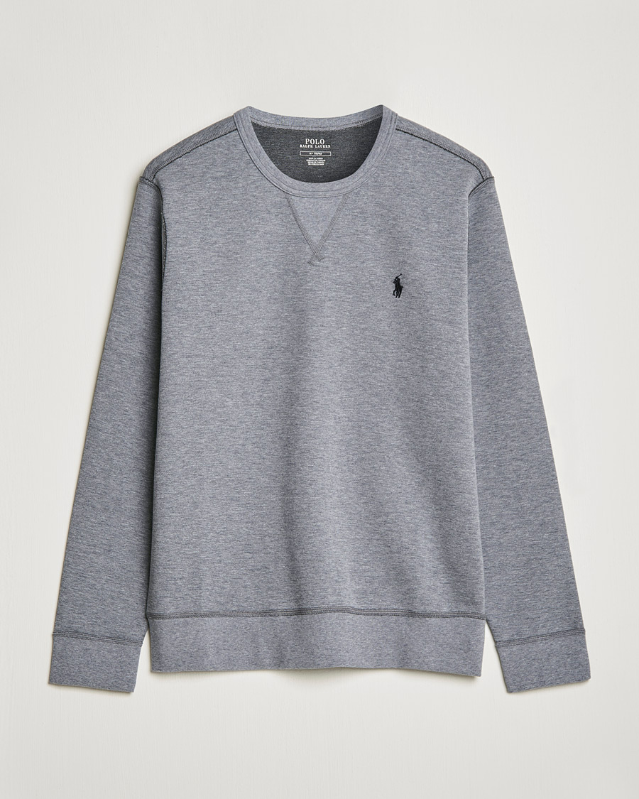 Herre | Gensere | Polo Ralph Lauren | Double Knit Sweatshirt Classic Grey Heather