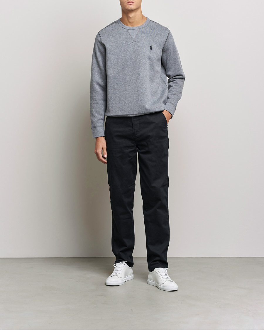 Herre | Gensere | Polo Ralph Lauren | Double Knit Sweatshirt Classic Grey Heather