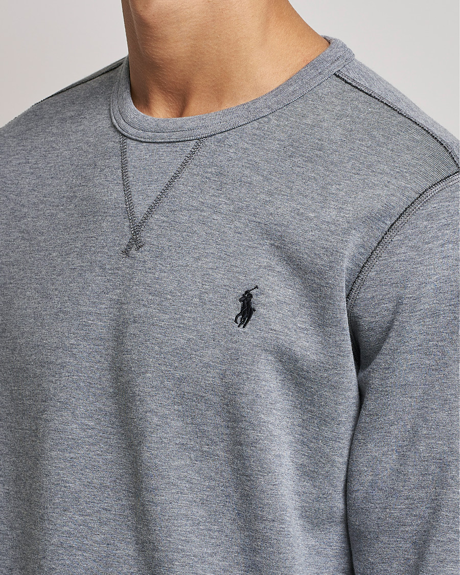 Herre | Gensere | Polo Ralph Lauren | Double Knit Sweatshirt Classic Grey Heather