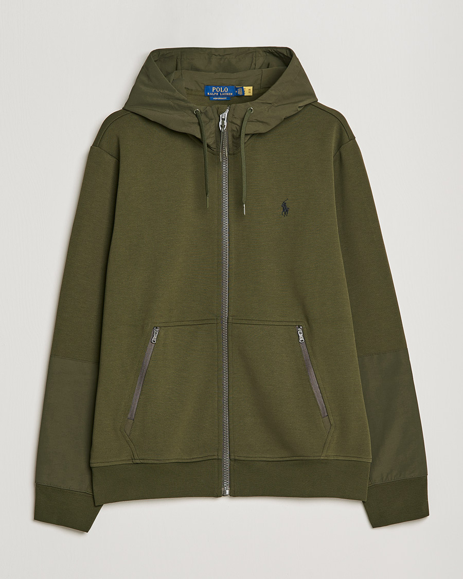 Herre | Gensere | Polo Ralph Lauren | Double Knit Full Zip Hoodie Army Olive