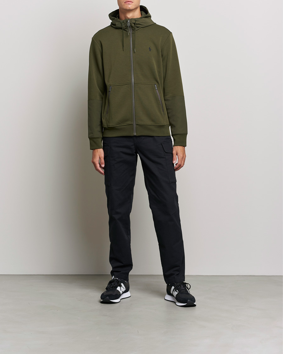 Herre | Gensere | Polo Ralph Lauren | Double Knit Full Zip Hoodie Army Olive