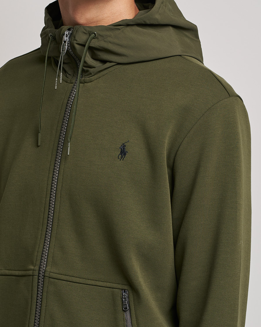 Herre | Gensere | Polo Ralph Lauren | Double Knit Full Zip Hoodie Army Olive