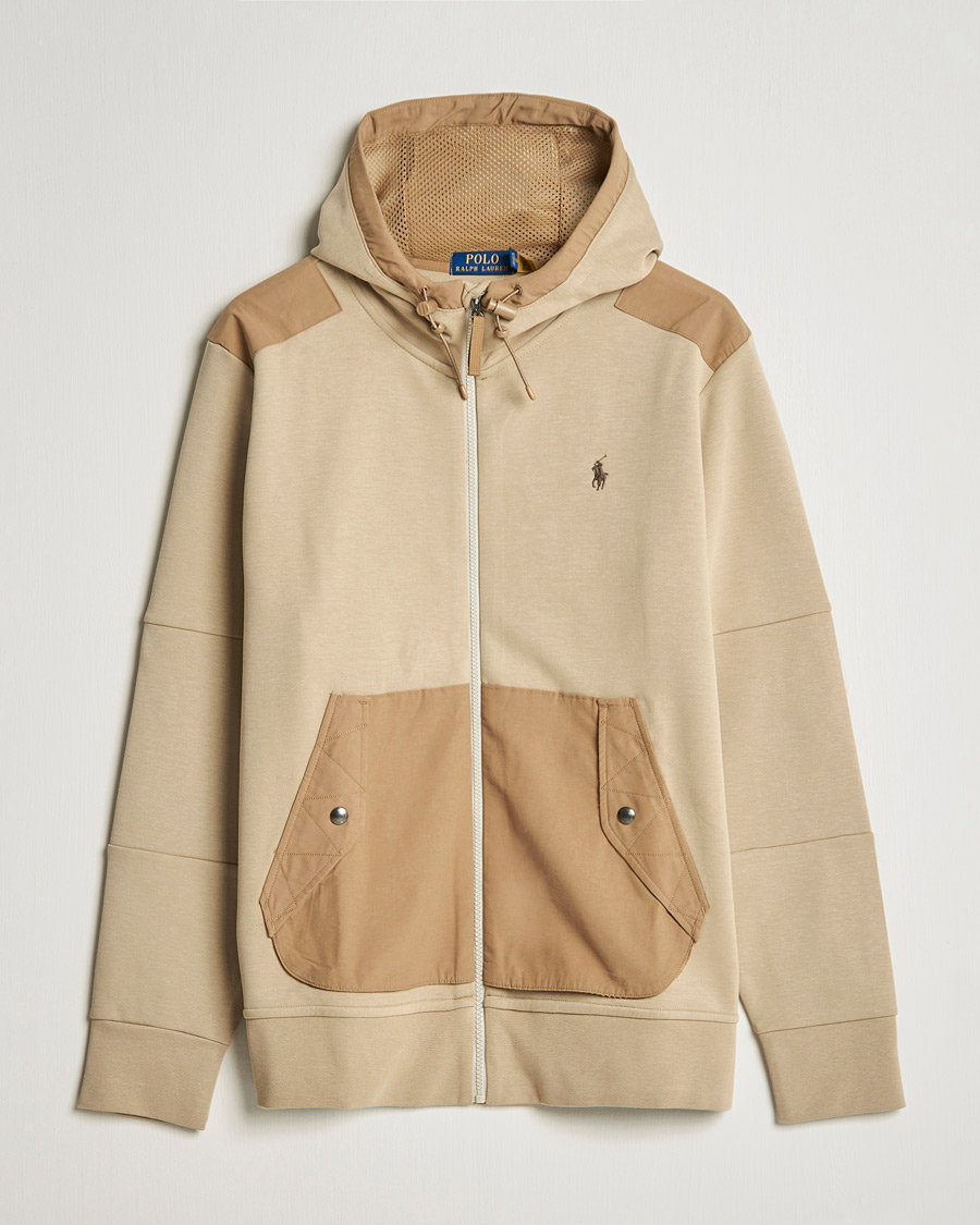 Herre | Gensere | Polo Ralph Lauren | Double Knit Full Zip Hoodie Classic Khaki