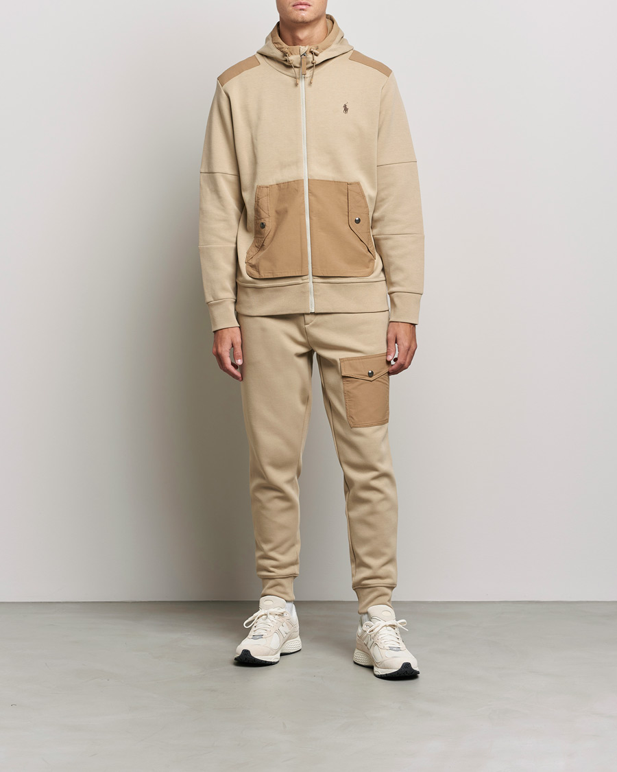 Herre | Gensere | Polo Ralph Lauren | Double Knit Full Zip Hoodie Classic Khaki